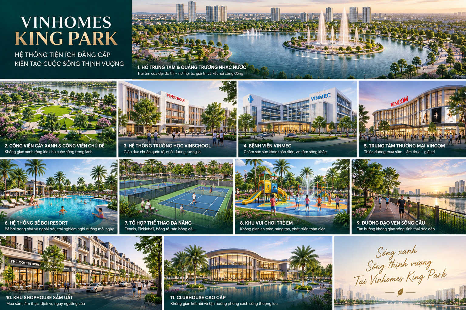 Tổng hợp Tiện ích Vinhomes King Park